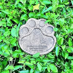 Garden Stepping Stone Paw of Dog Cat Pet Memorial Stones Loss of Pet Gift  75 L X 75 W X 06 D  Cucciolini Doodles Garden stepping stone paw of dog cat pet memorial stones loss of pet gift  7 5 l x 7 5 w x 0 6 d   cucciolini doodles