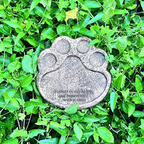 Garden Stepping Stone Paw of Dog Cat Pet Memorial Stones Loss of Pet Gift  75 L X 75 W X 06 D  Cucciolini Doodles Garden stepping stone paw of dog cat pet memorial stones loss of pet gift  7 5 l x 7 5 w x 0 6 d   cucciolini doodles
