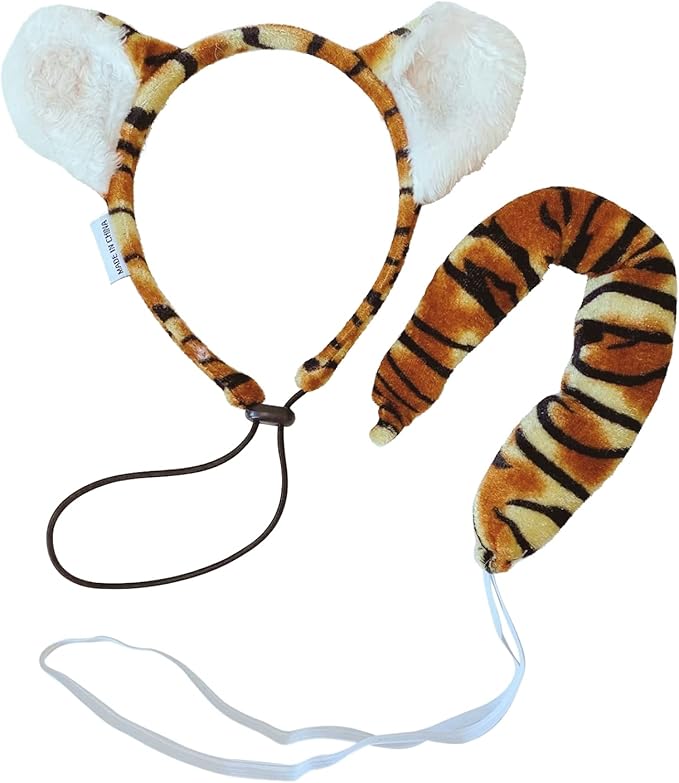 Disfraz de Tigre para Perro Midlee con Diadema y Cola - Tamaño L miniatura 2