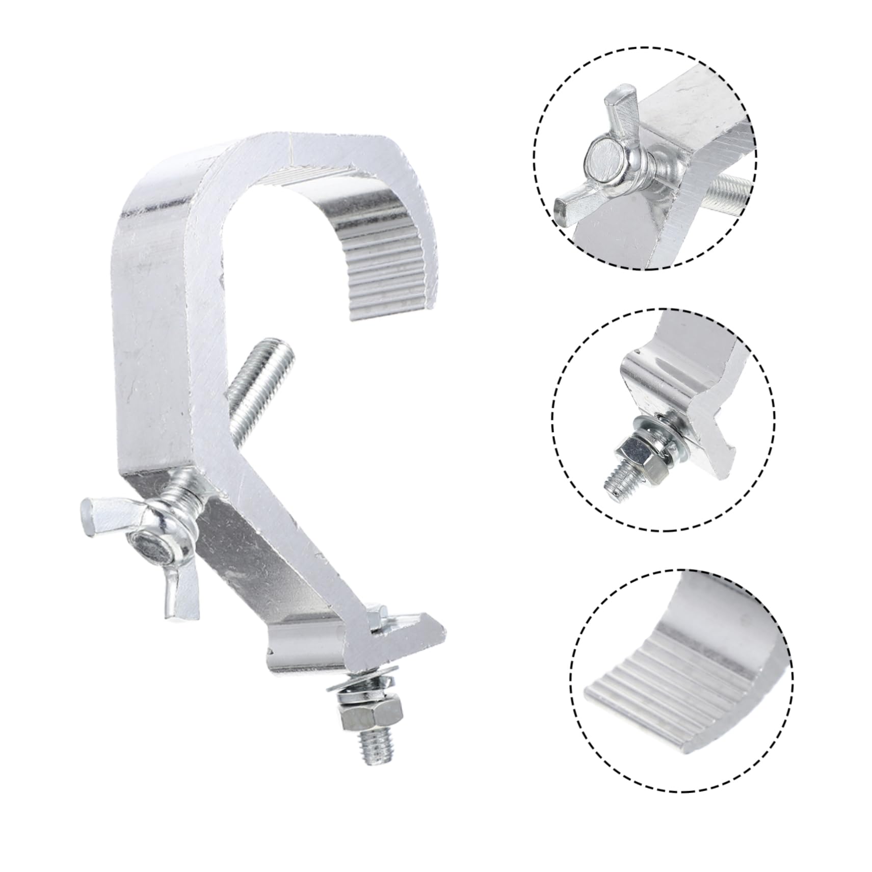 LIFKOME Morsetti per Luci da Palcoscenico Capacità 60kg in Lega di Alluminio Set 4 Pezzi Design Antiscivolo e Manopola Regolabile, per Bar e Teatri