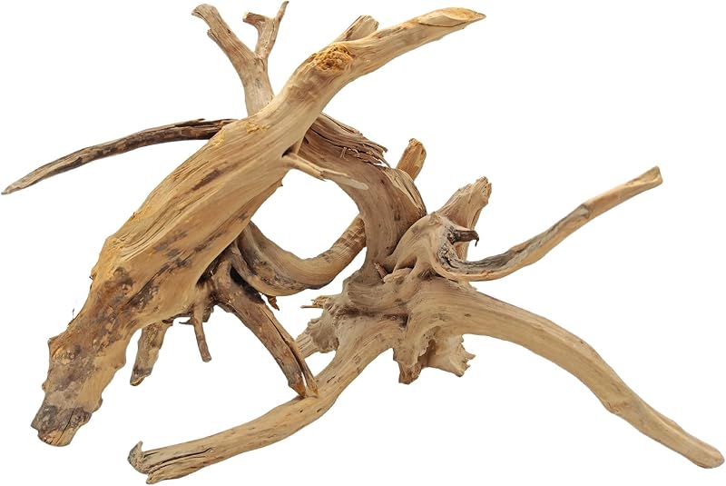 Madeira Natural Driftwood para Aquário e Terrário Hamiledyi, Galhos Sortidos, 2 Unidades, 17,78–25,4 cm