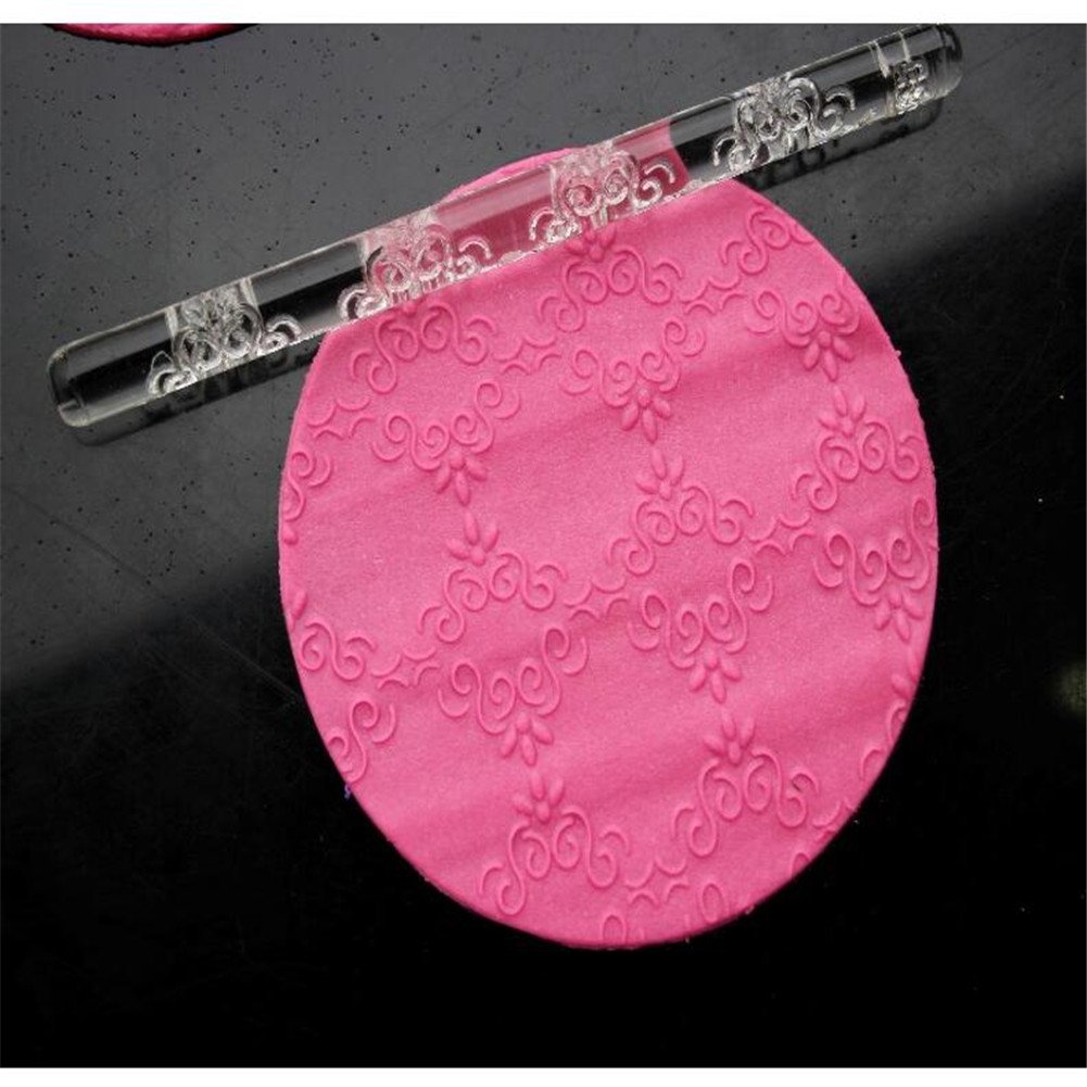 Transparant Acryl Embossing Fondant Rolling Pin, Dought Rolling Pin, Sugar Embossed Roller, Biscuit Gebak Cake Decorating Moulds Baking Mold CookingTools Transparant Acryl Embossing Fondant Rolling Pin, Dought Rolling Pin, Sugar Embossed Roller, Biscuit Gebak Cake Decorating Moulds Baking Mold CookingTools
