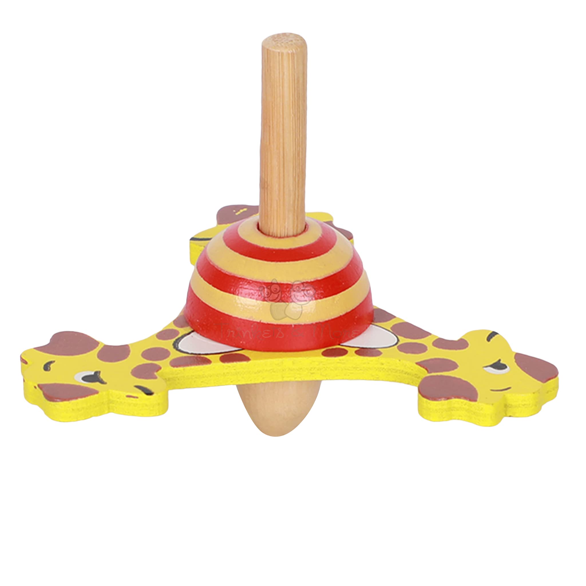 Trinkets & More® Spinning Tops for Kids Toddlers 3+ (Animal Theme Pack of 3) 1
