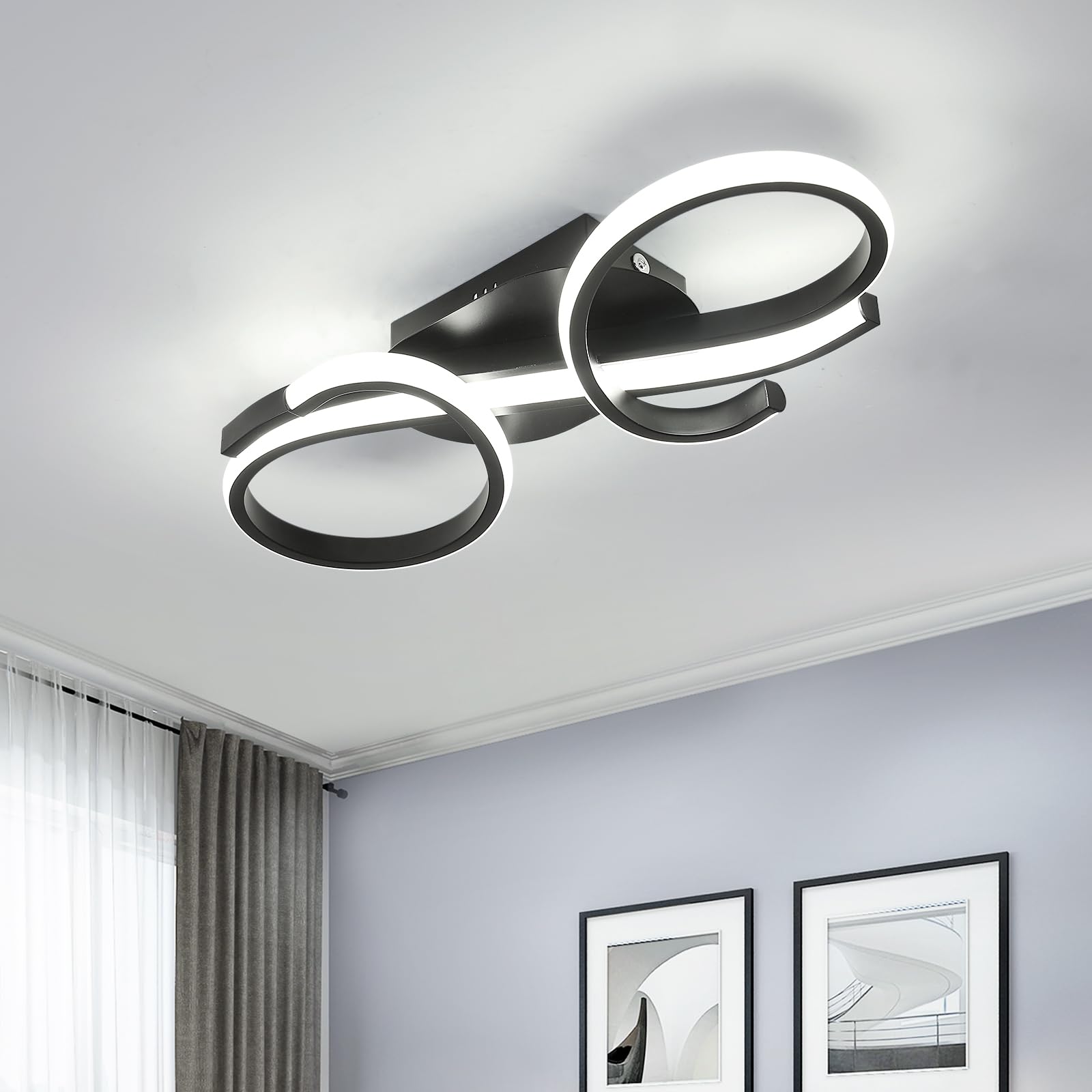 Comely Lampara de Techo LED, Plafon LED 36W 4000LM, Blanco frío 6500K, Lampara de Techo Modernas Para Dormitorio Salón Comedor Pasillo