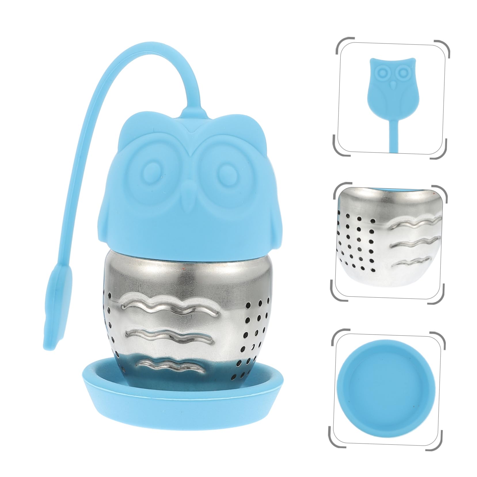 Alipis 3 Series Herramienta Para Colar Té Colador Infusor De Té Filtro De Té Silicona Blue 2 Piezas X 3
