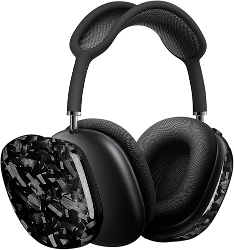 Miniatura 14 de MONOCARBON Funda de fibra de carbono real para Airpods Max (2024 y 2020), cubierta dura protectora de grado militar para auriculares Apple Airpods