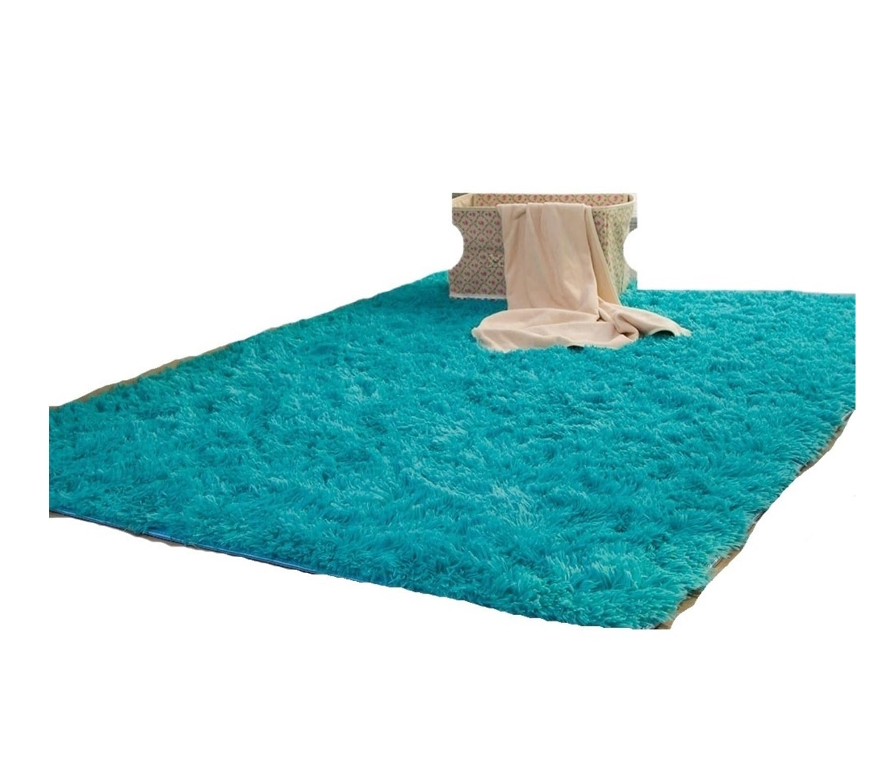 Tapis de salon bleu 80x160 cm long tapis de chevet de chambre à coucher