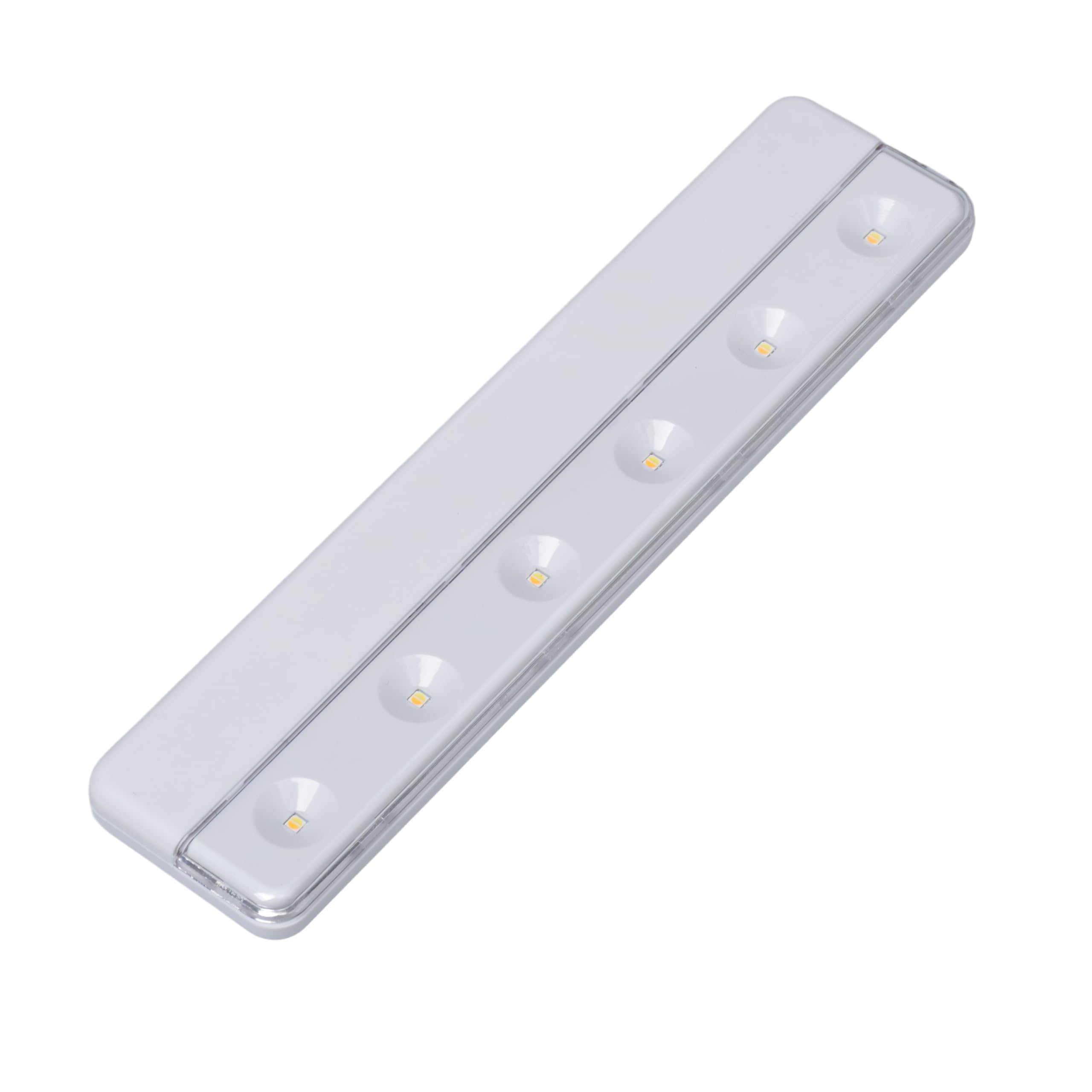 Brilliant Evolution 0.9" Ultra-Thin Wireless Under Cabinet Lights Battery-Operated LED Fixtures - 8.5" L Stick-On Push Lighting - 65 Lumens Warm White, Timer Included for Kitchen, Closet NAD Counter