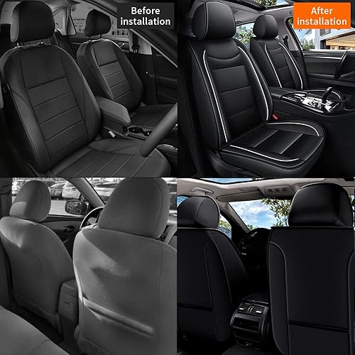 Miniatura 7 de YORKNEIC Fundas de asiento delantero para Subaru Impreza 2012-2023 2024: cojín protector de asiento de automóvil de piel sintética (2 juegos