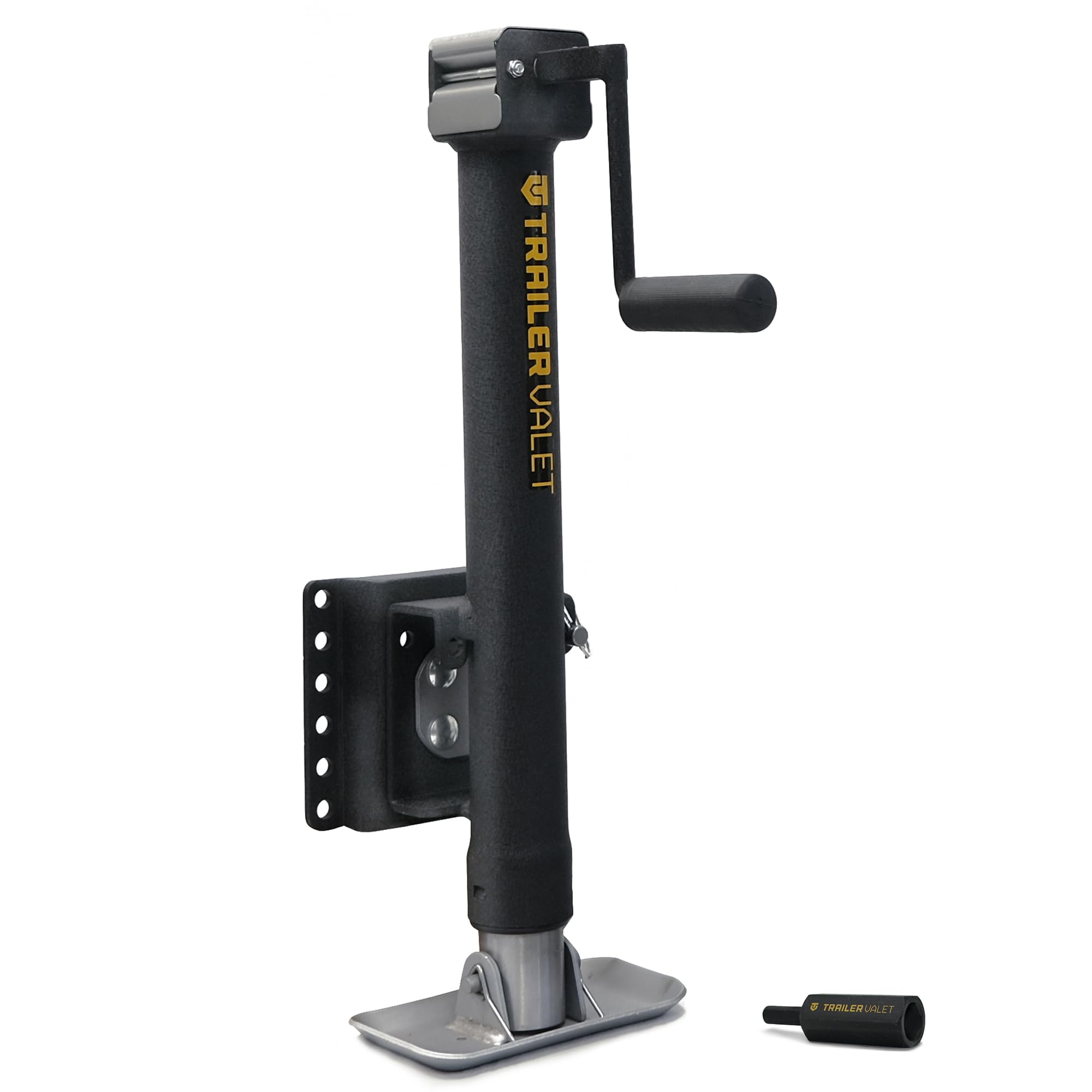 Trailer Valet TVJX2-S Drill Powered Trailer Jack - with Drill Adapter - Heavy Duty - Side Mounted - 2,000 lb Static Weight Capacity