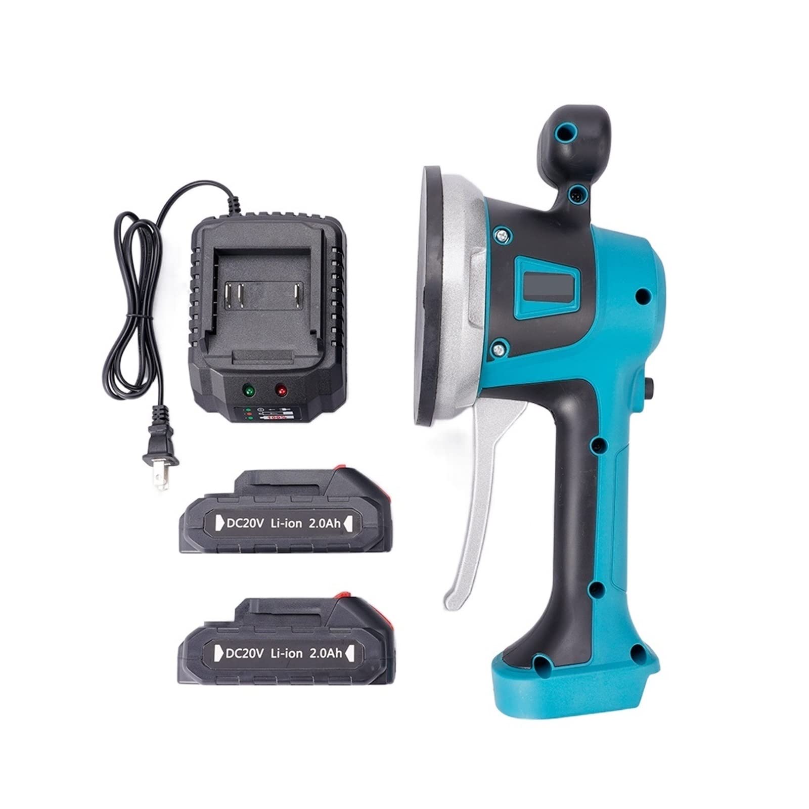 CUDTAPI 20V Wireless Tiler Vibrator Tiling Machine 6 Speed Automatic Tiles Leveling Adjustment Absorb Power Tool For Battery(2Battery 2.0A)