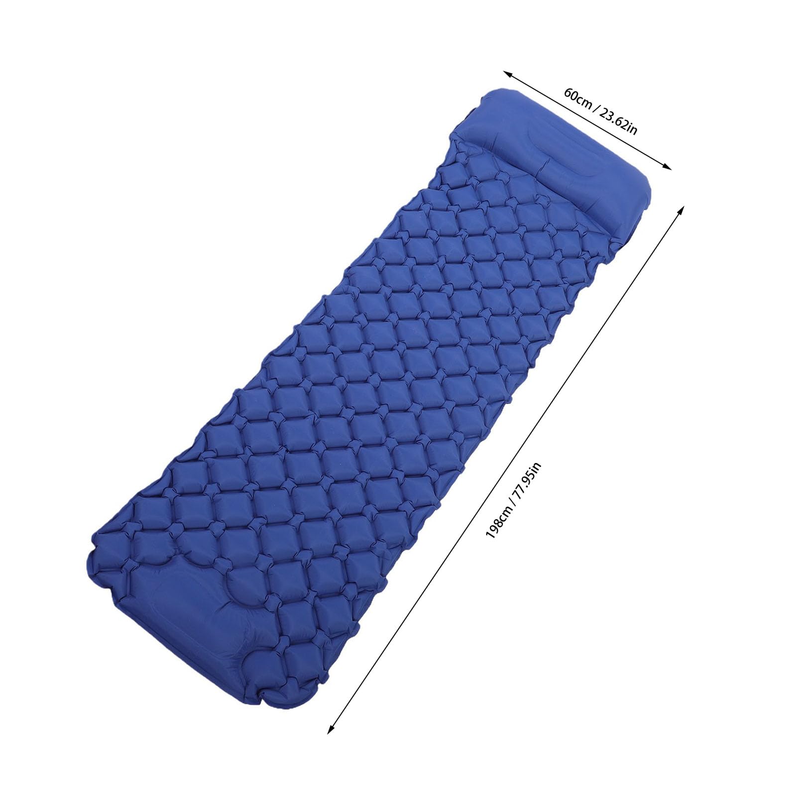 Camping Sleeping Pad with Built-in Pillow Design | Doskonała izolacja, sześciokątne komory powietrzne, łatwe czyszczenie i pakowanie, idealne do użytku na zewnątrz