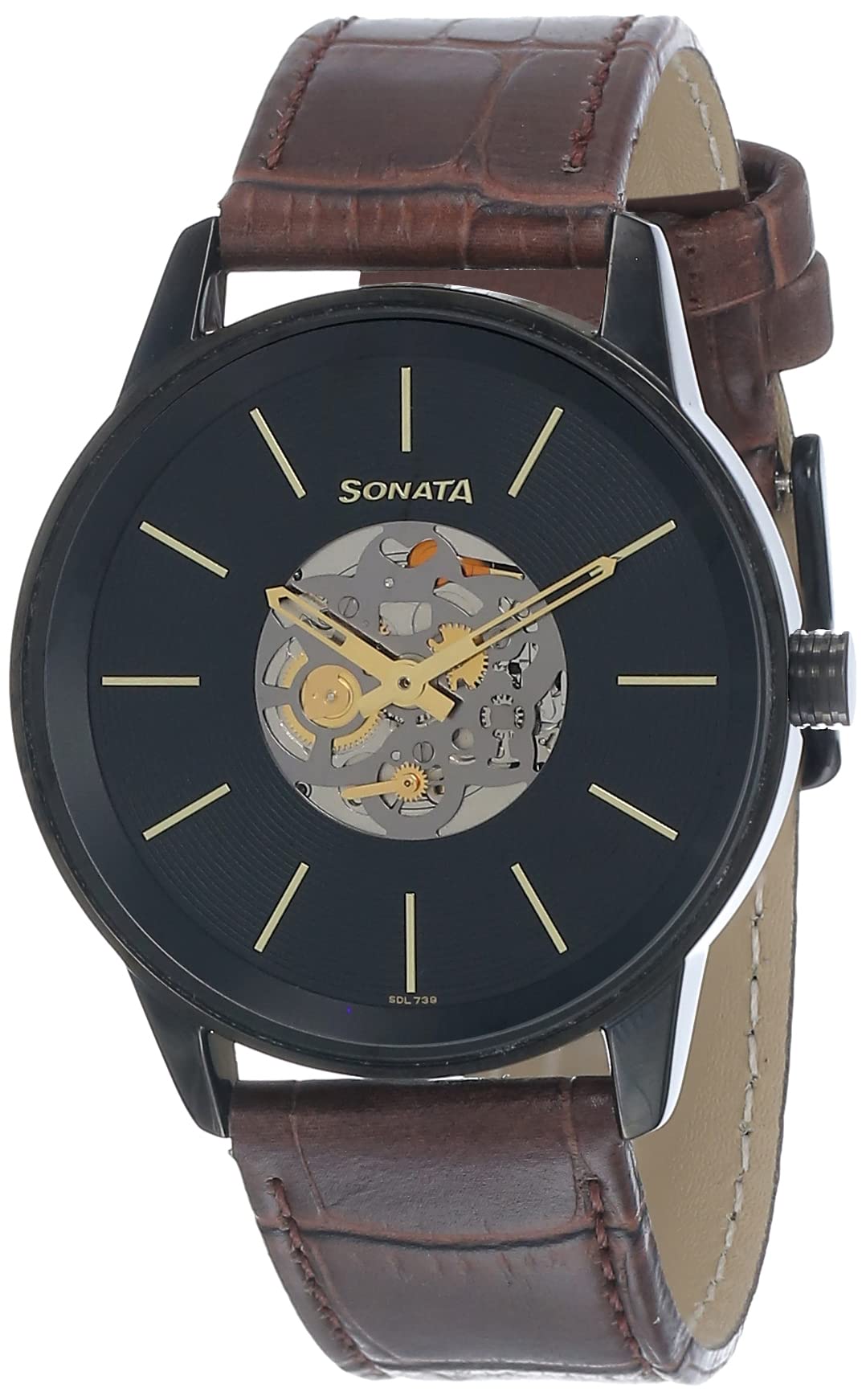 Sonata Quartz Multifunction Black Dial Leather Strap Watch for Men-NR7133NL02 (B09GRZP7PY) Amazon Price History, Amazon Price Tracker