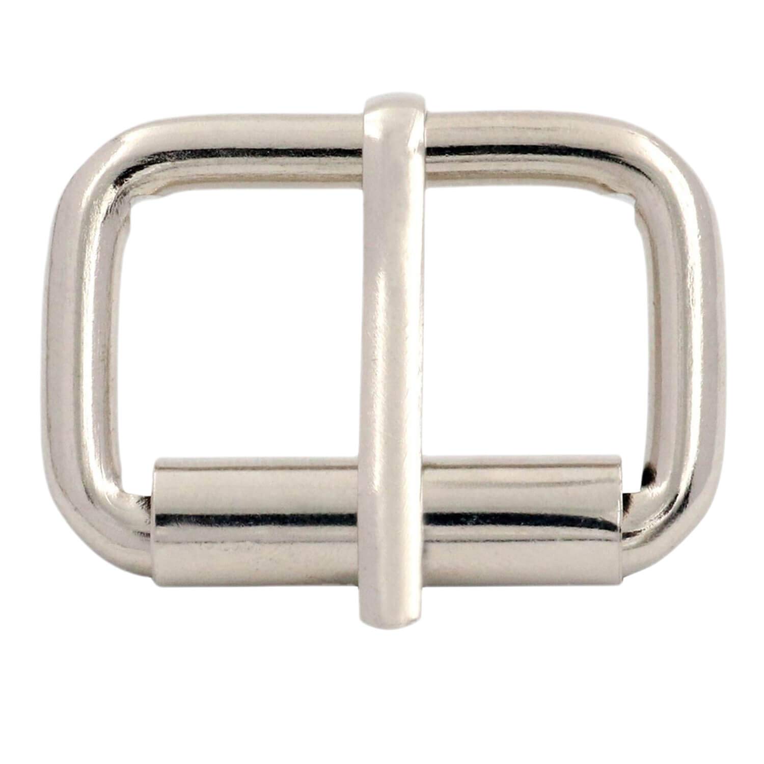 BIKICOCO Roller Buckle, 1'' x 5/8'' Heel Rolling Bar Buckles for Bags Leather Webbing Straps Silver - Pack of 20 - Image 4
