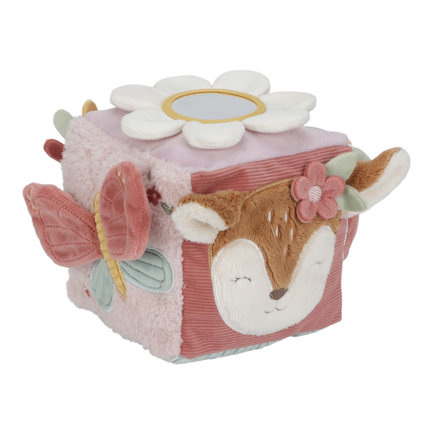 Little Dutch Cubo de Tacto de Tela Cubo de Juego Cubo de Actividad Venado Rosa - Fairy Garden