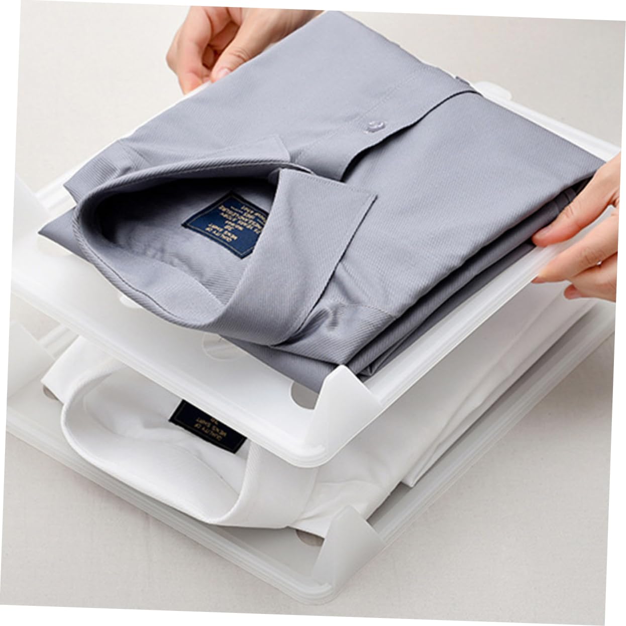 Cabilock 3 Stück Kreatives Faltbrett für Kleidung Mittlere aus Praktischem Flaches Falten von Shirts Hemden und Hosen Platzsparender Organizer für Schrank