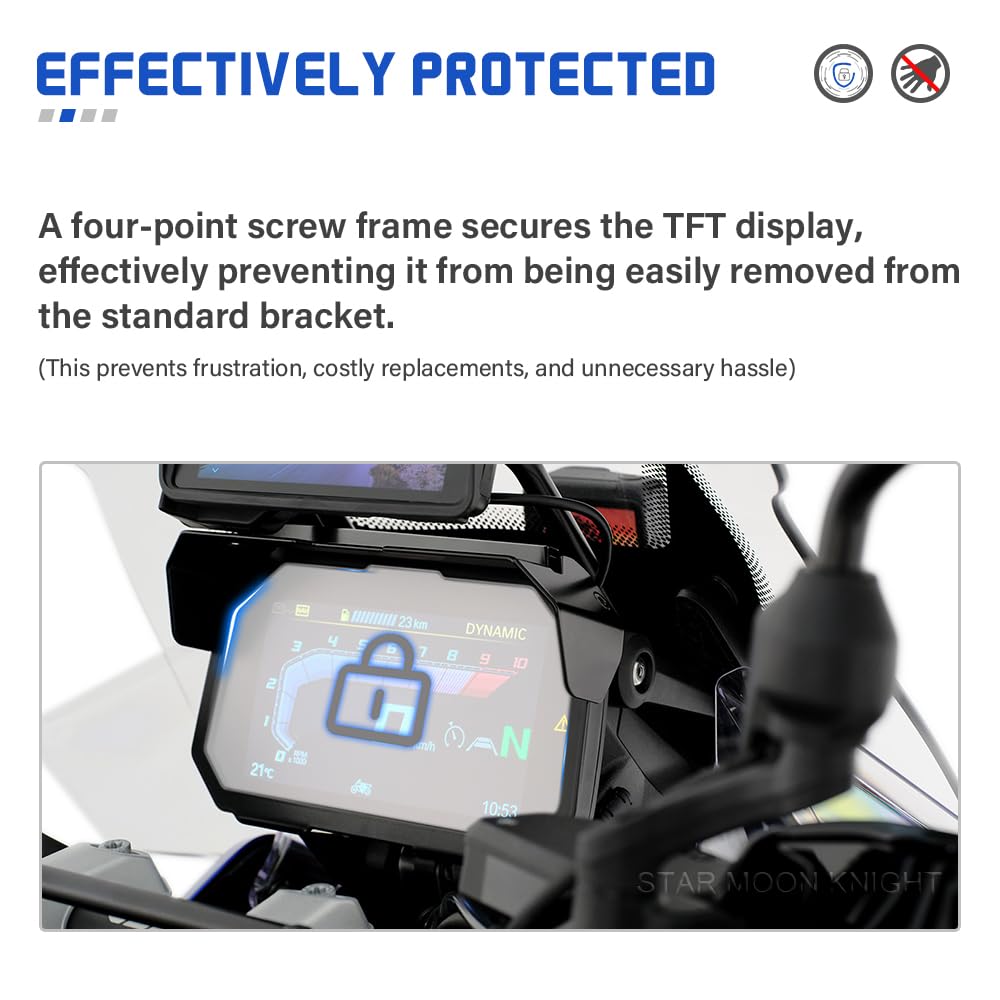 Écran de protection antivol pour BMW R 1300 GS Advactory R1300GS - Accessoires d'aventure TFT 6,5" (protection anti-vol)