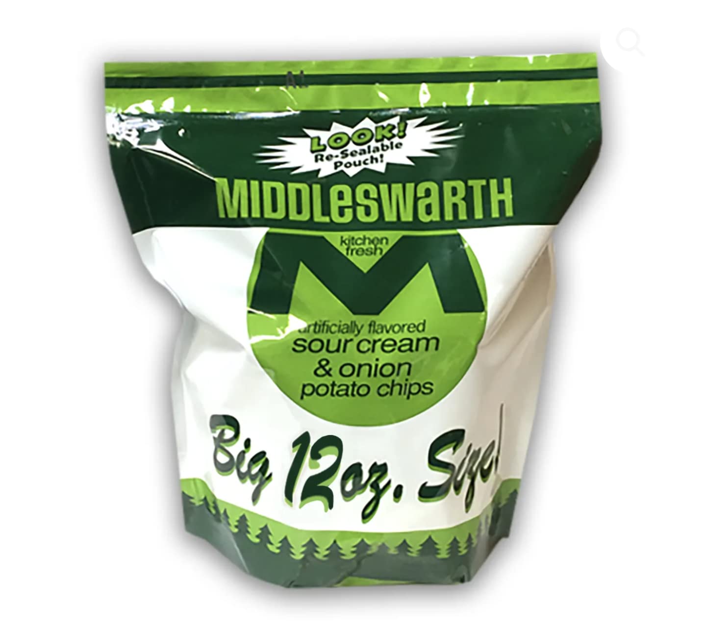 Middleswarth Kitchen Fresh Sour Cream & Onion Potato Chips - 13 Oz. Resealable Big Bag (3 Bags)