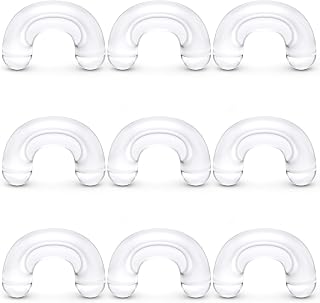 16G 14G 12G 10G 8G 6G 4G 2G Clear Plastic Septum Retainer Stretching Kit Hypoallergenic U Shape Septum Rings Pincher Piercing Retainer for Surgery Work Sport