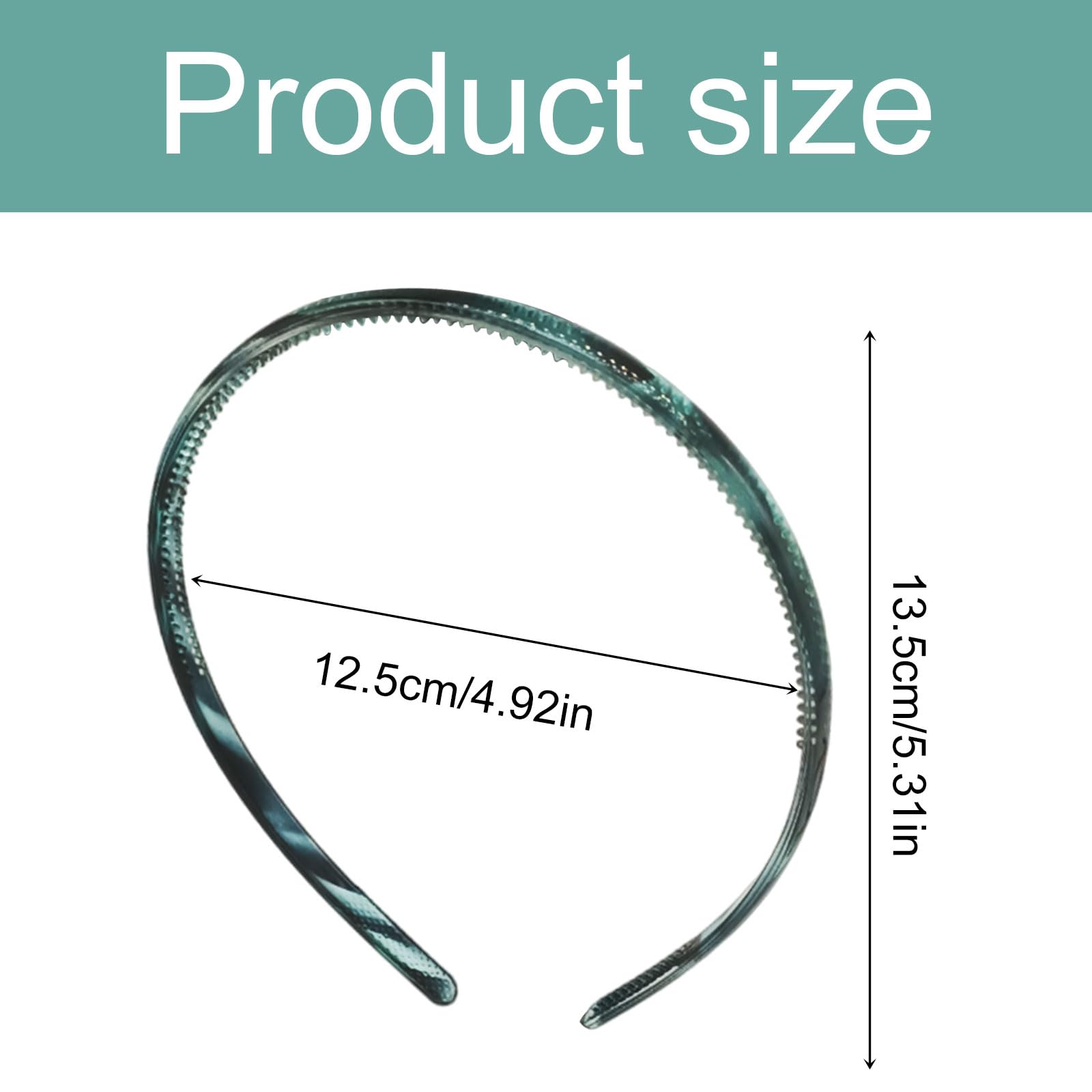 UILYNIU 6 Pcs Plastic Headbands, Plastic Teeth Comb Headbands, Leopard Hair Bands, Hair Hoop - Image 2
