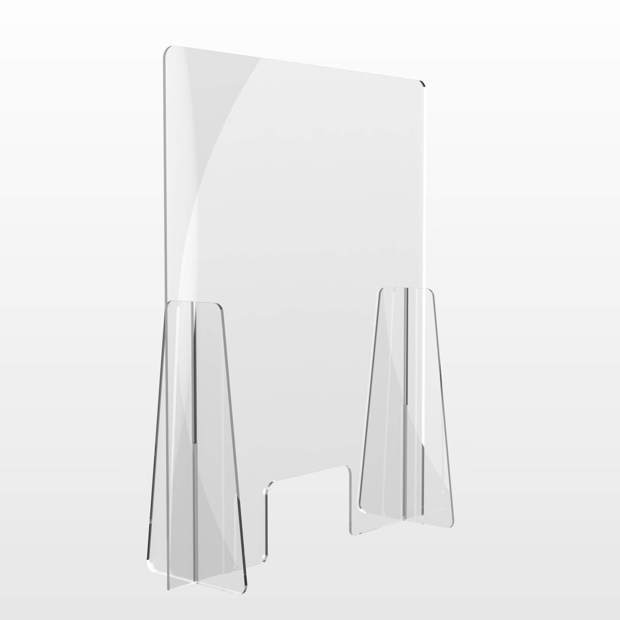 BARRIERA IN PLEXIGLASS | Varie Dimensioni | Plexiglass 5 mm | Protezione da Bancone Scrivania | OTTIMA QUALITÀ | MADE IN ITALY (L 100 x A 75)