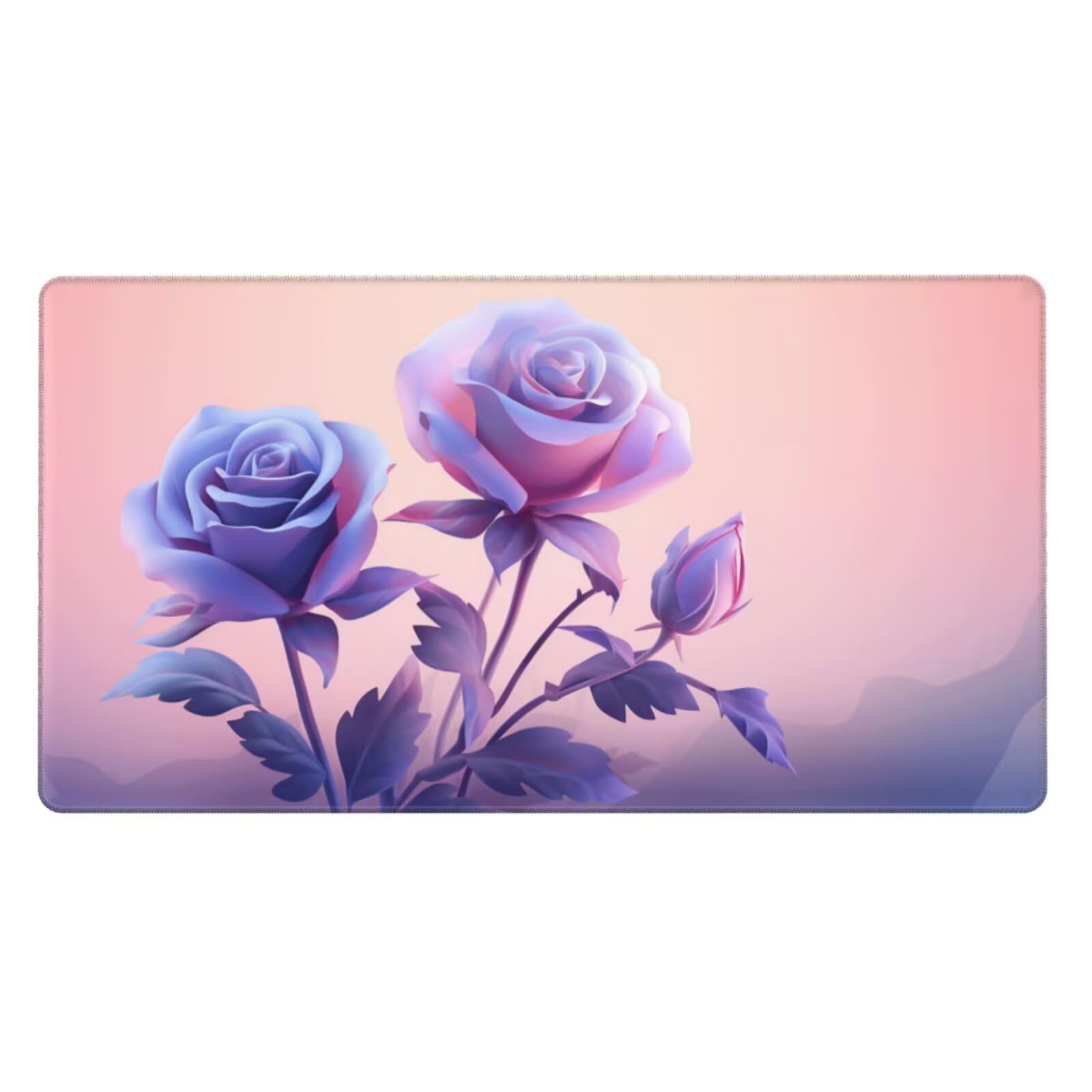 Alfombrilla de Ratón Gaming Grande XXL 1200x500x4mm con Bordes Cosidos, Tela de Micro Tejido, Base de Goma Antideslizante y Mouse Pad, para Teclado Jugadores Escritorio, PC, Oficina Rosa Morada Y6720