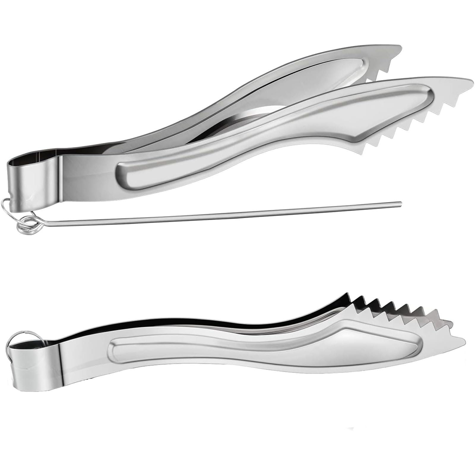 2 Packs Hookah Tongs Sets Metal Hookah Charcoal Tongs Metal Narguile Shisha Coals Tongs with Long Pokers Hookah
