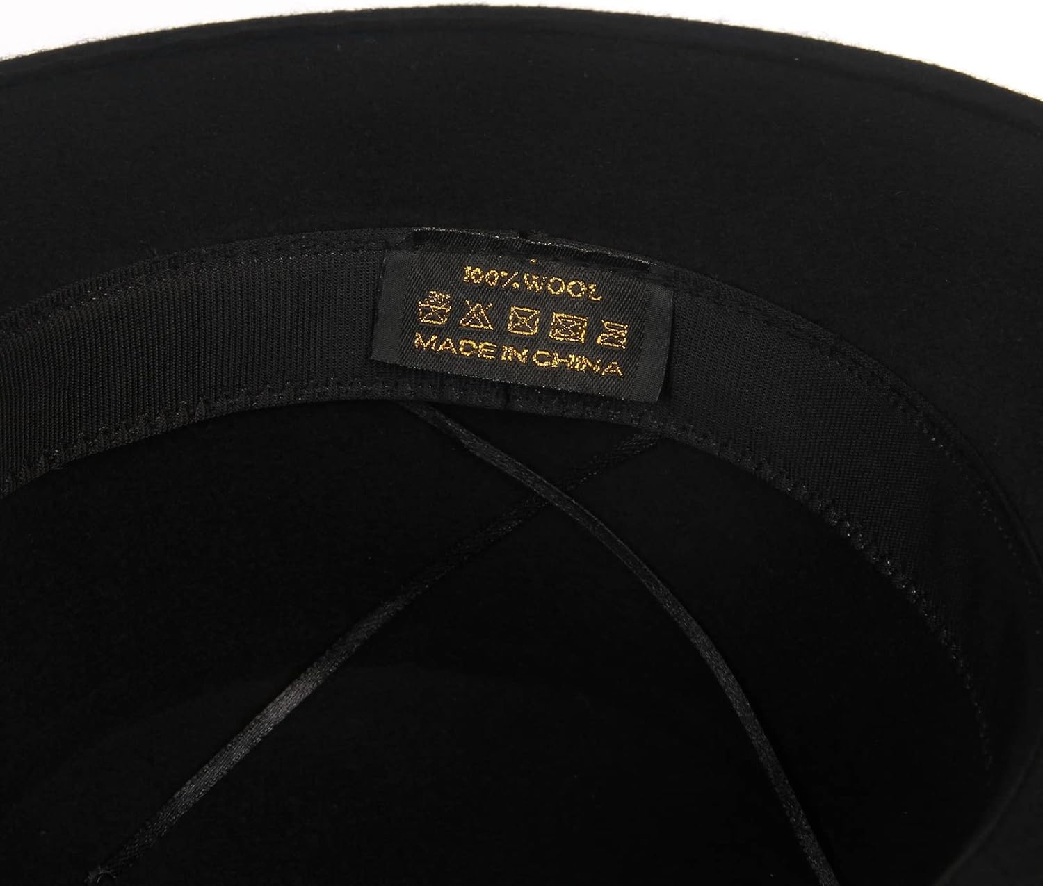 Women Men 100% Wool Classic Felt Fedora Hat Wide Brim Flat Top Jazz Panama Hat with Belt Buckle Casual Party Church Hat Black - Image 6