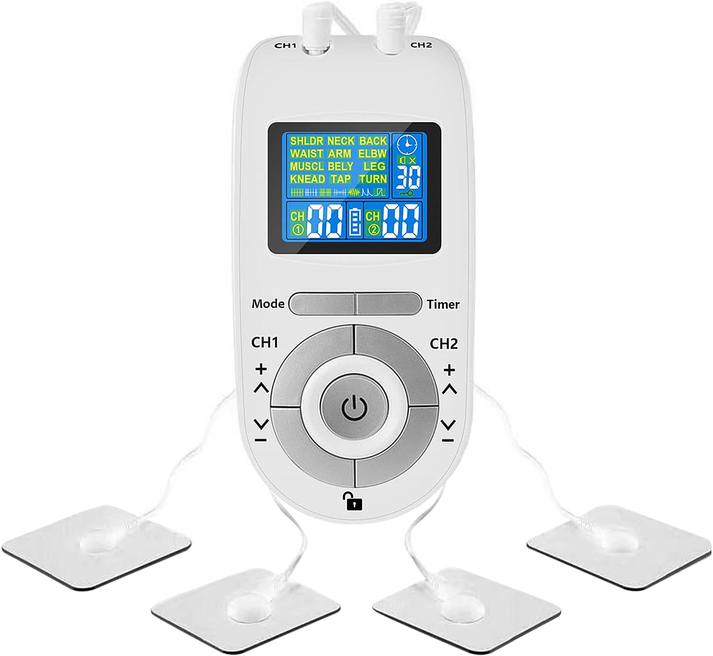 TENS Machine for Back Pain, TENS Unit Muscle Stimulator with 12 Modes