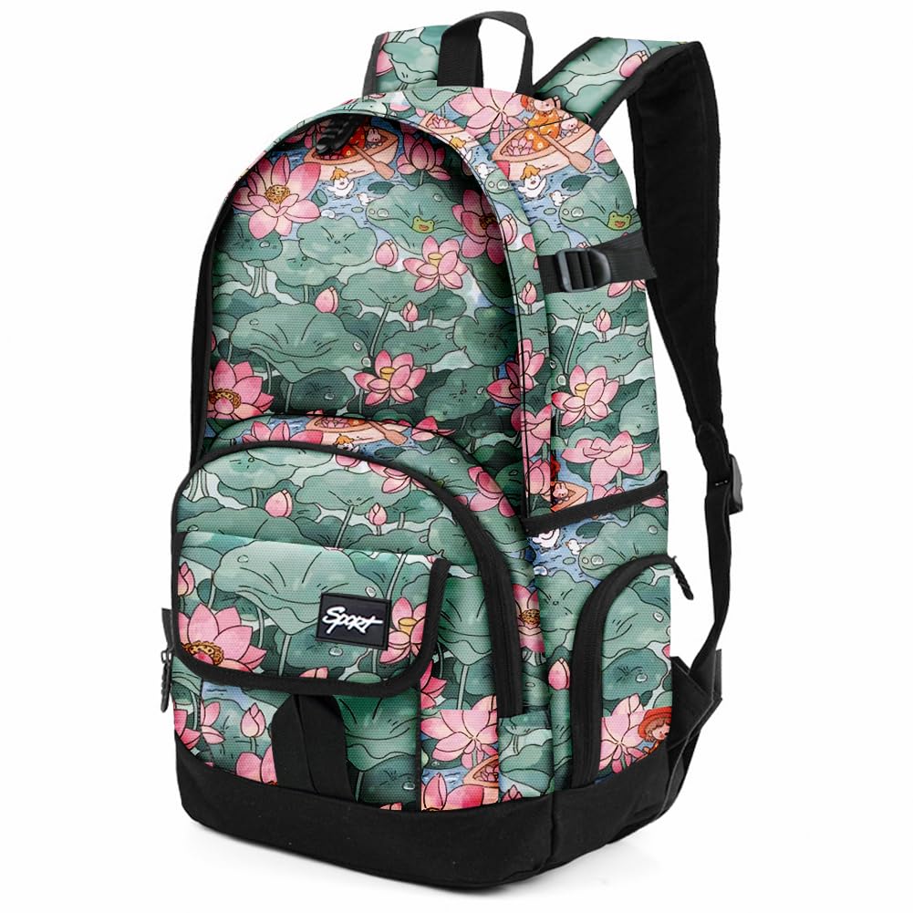 rickyh style School Backpack Travel Bag for Men & Women Lightweight College Back Pack with Laptop Compartmen