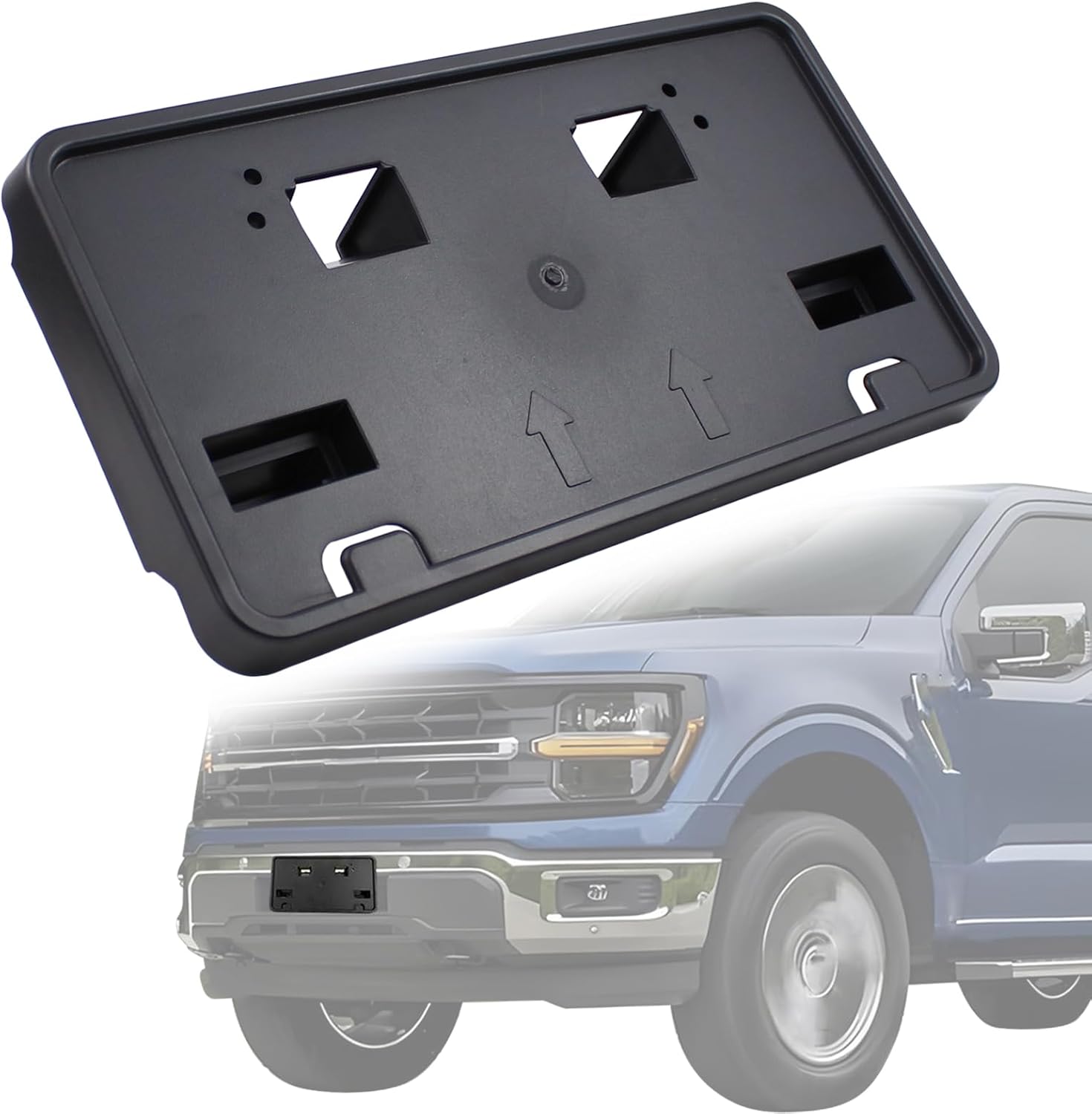 Front Bumper License Plate Bracket Tag Frame Holder Mount for Ford F-150 5.0 2024 2025