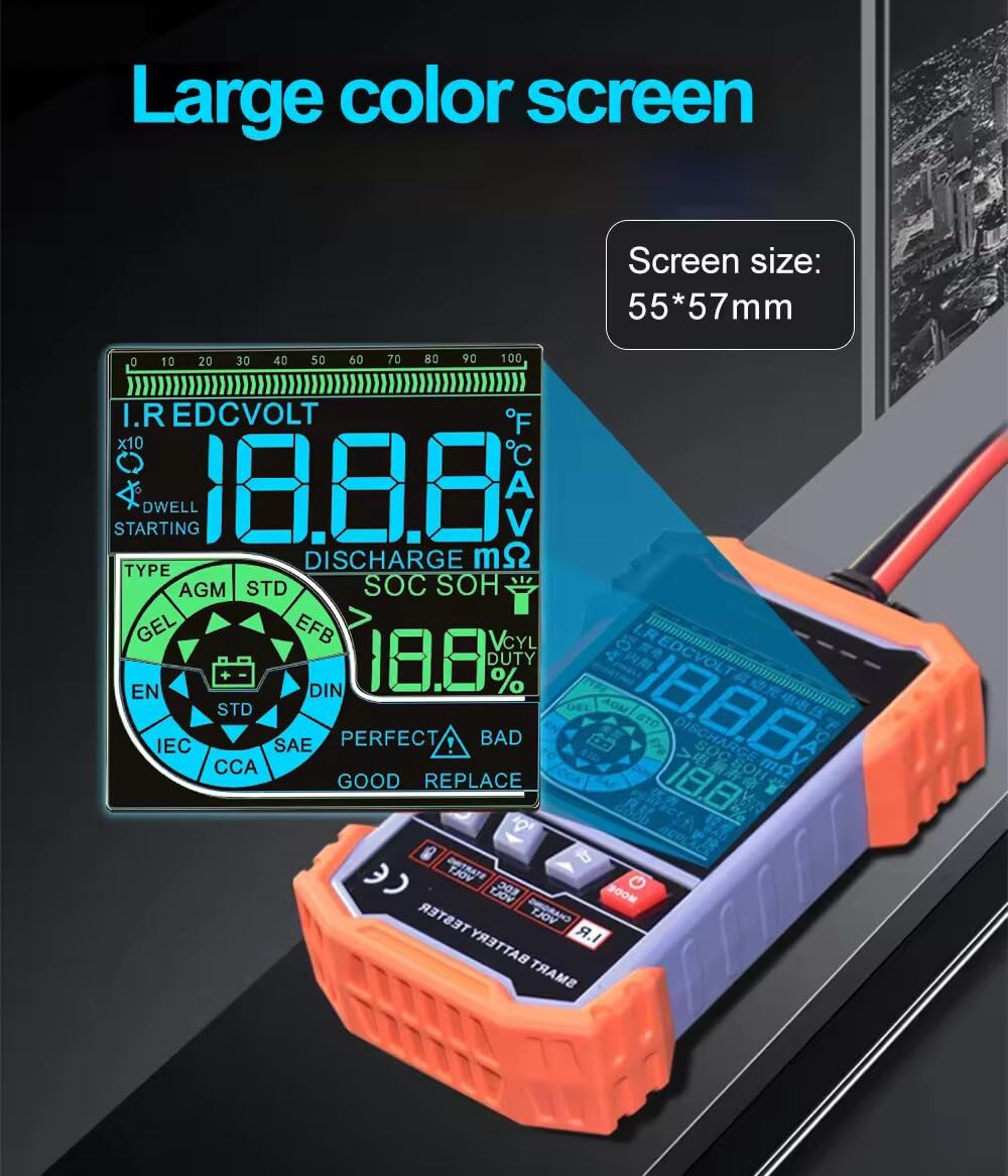 i-POOK PK59A/B Factory Direct 12V / 24V Batteria CCA Analizzatore Digitale Tester Batteria Automobile Smart Batteria Tester Smart Batteria (PK59A)