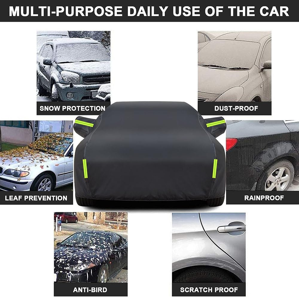 Pełne pokrowce samochodowe do Fiat Mobi 2016, 2017, 2018, 2019, 2020, 2021, 2022, 2023, 2024, 2025, kurz, deszcz, śnieg, oddychające, na każdą pogodę, ochrona przed promieniowaniem UV, akcesoria