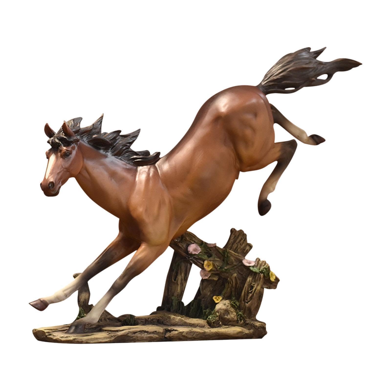 TWISAXC for Creative Animal Statue For Living Room Landscape Lifelike Horse Sculpture Decor Animal Sculpture Made Of Premium Resin Lifelike Horse Collectable
