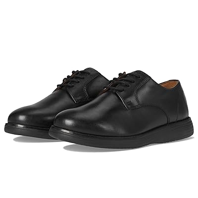 Johnston & Murphy Kids Upton Plain Toe (Little Kid/Big Kid) Boys Shoes Black Full Grain
