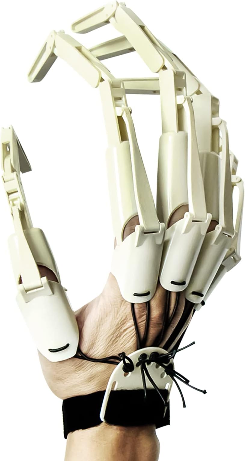Articulated Fingers,Articulated Finger Extensions,3D Printed Flexible Finger Extensions Fits All Finger Sizes, The Best Halloween Gear(White)