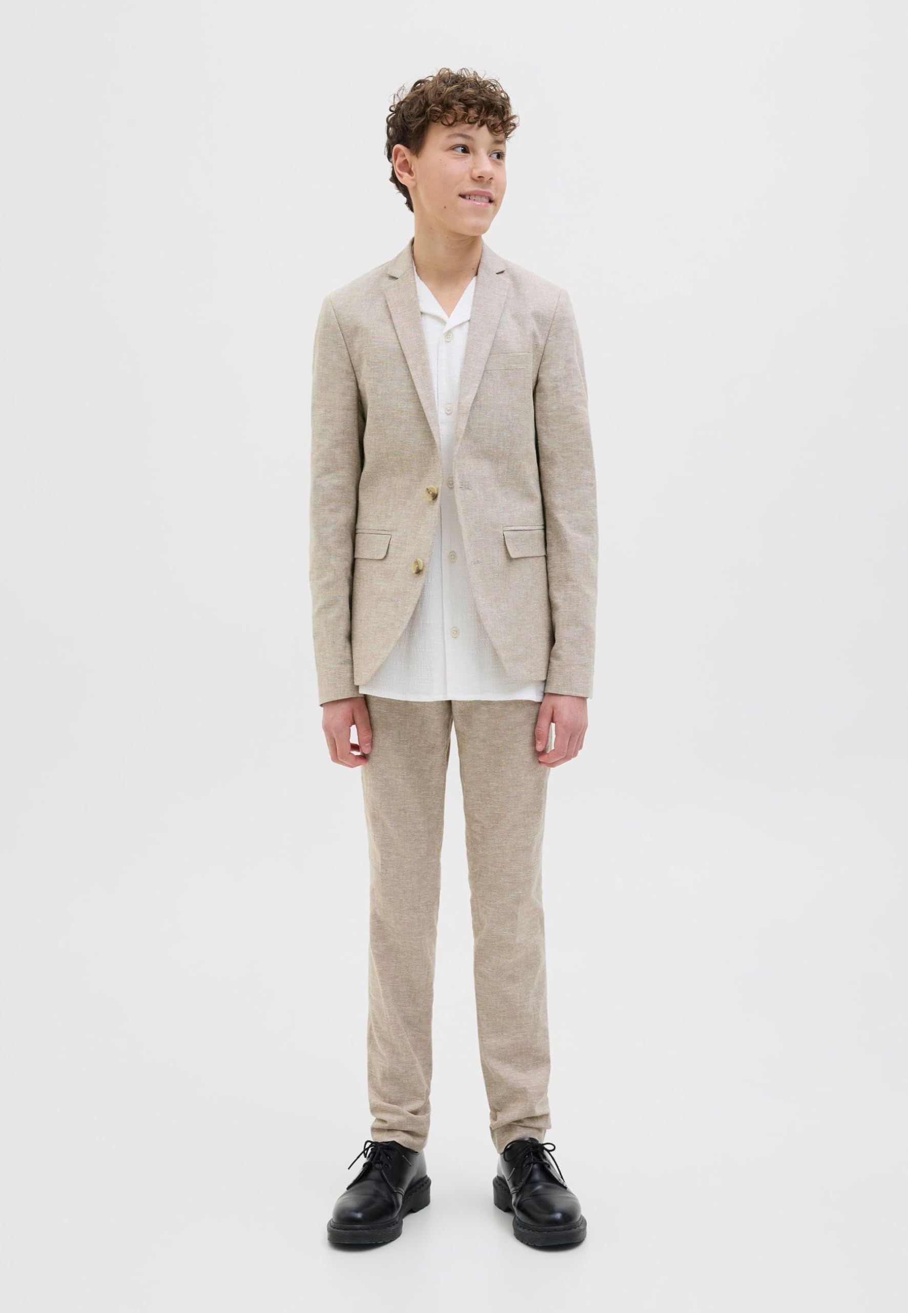 JACK & JONES Trouser Jprriviera Linen Pantalon Slim fit Sn JNR Homme