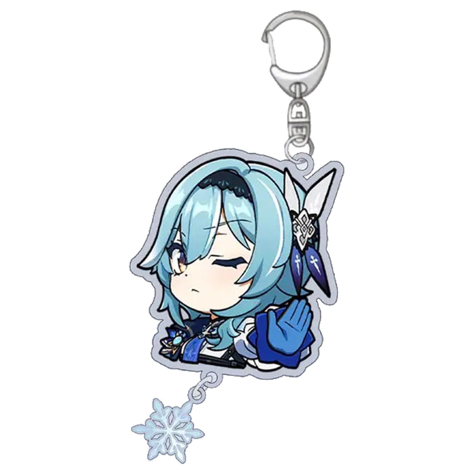 XcdQualotrineAnime Game Genshin Keychain Cute Anime Character Acrylic Keychain For Fans of The Game Who Love Genshin Impact