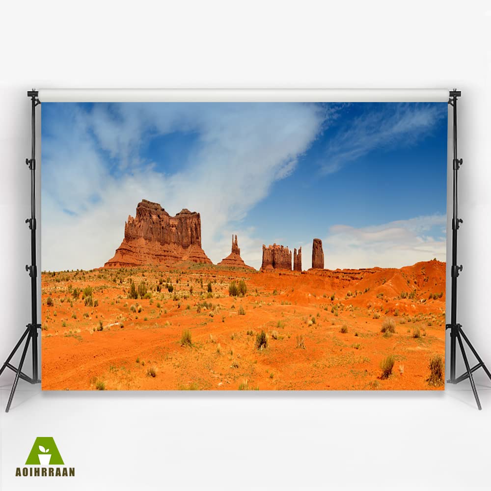 Aoihrraan 3x2m Désert Toile de Fond Parc National du Far West Monument Canyon Nature Paysage Photographie Fond Western Cowboys Fête Filles Garçons Portrait Artistique Photo Studio Accessoires