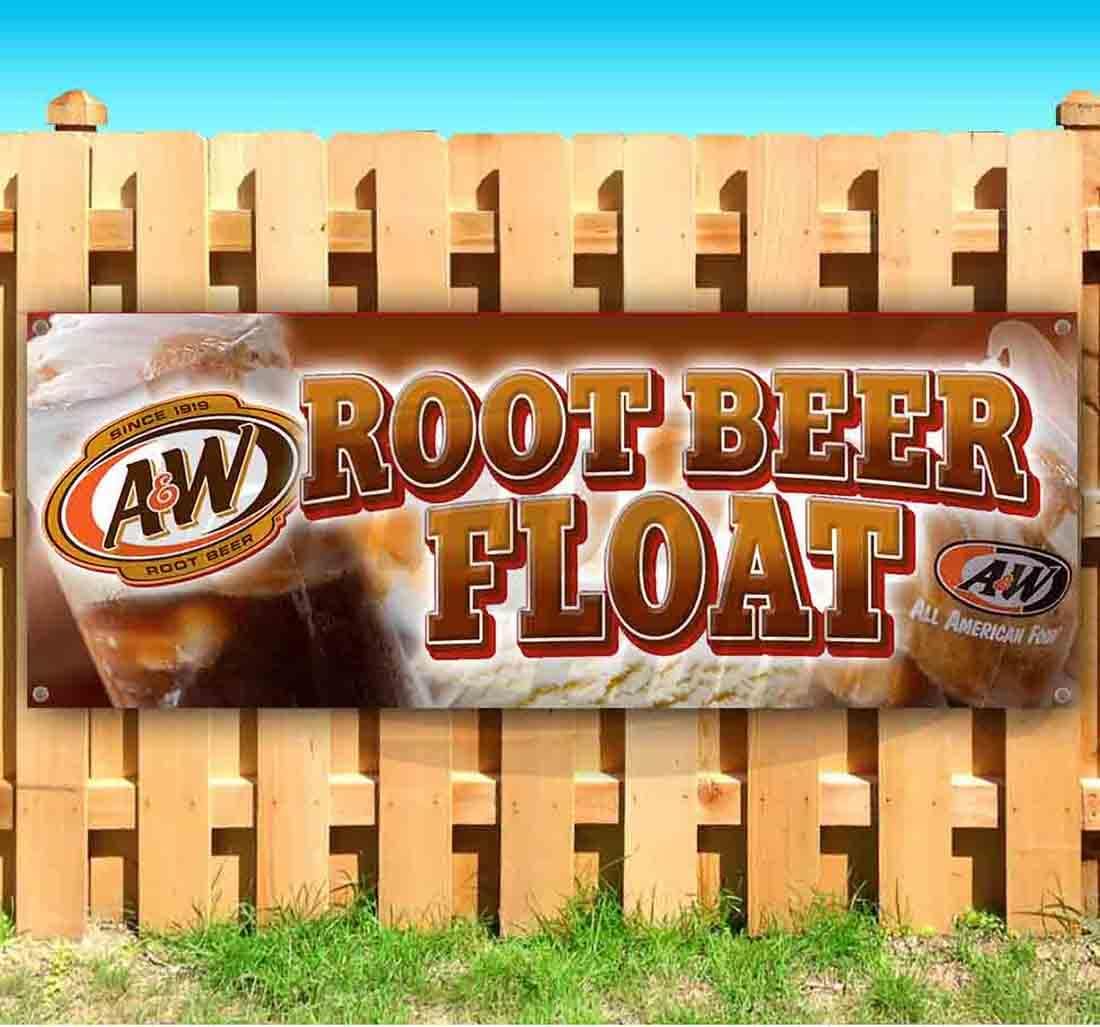 Root Beer Float Banner 13 oz | Non-Fabric | Heavy-Duty Vinyl Single-Sided with Metal Grommets