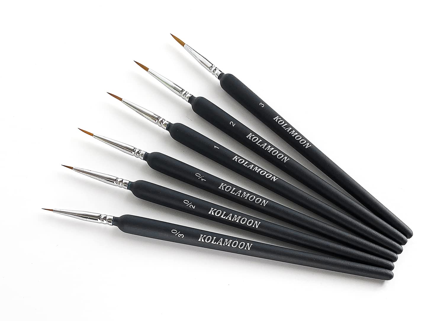 Amazon.co.jp: KOLAMOON 6本極細面相筆 画筆 細筆 塗装 油絵筆