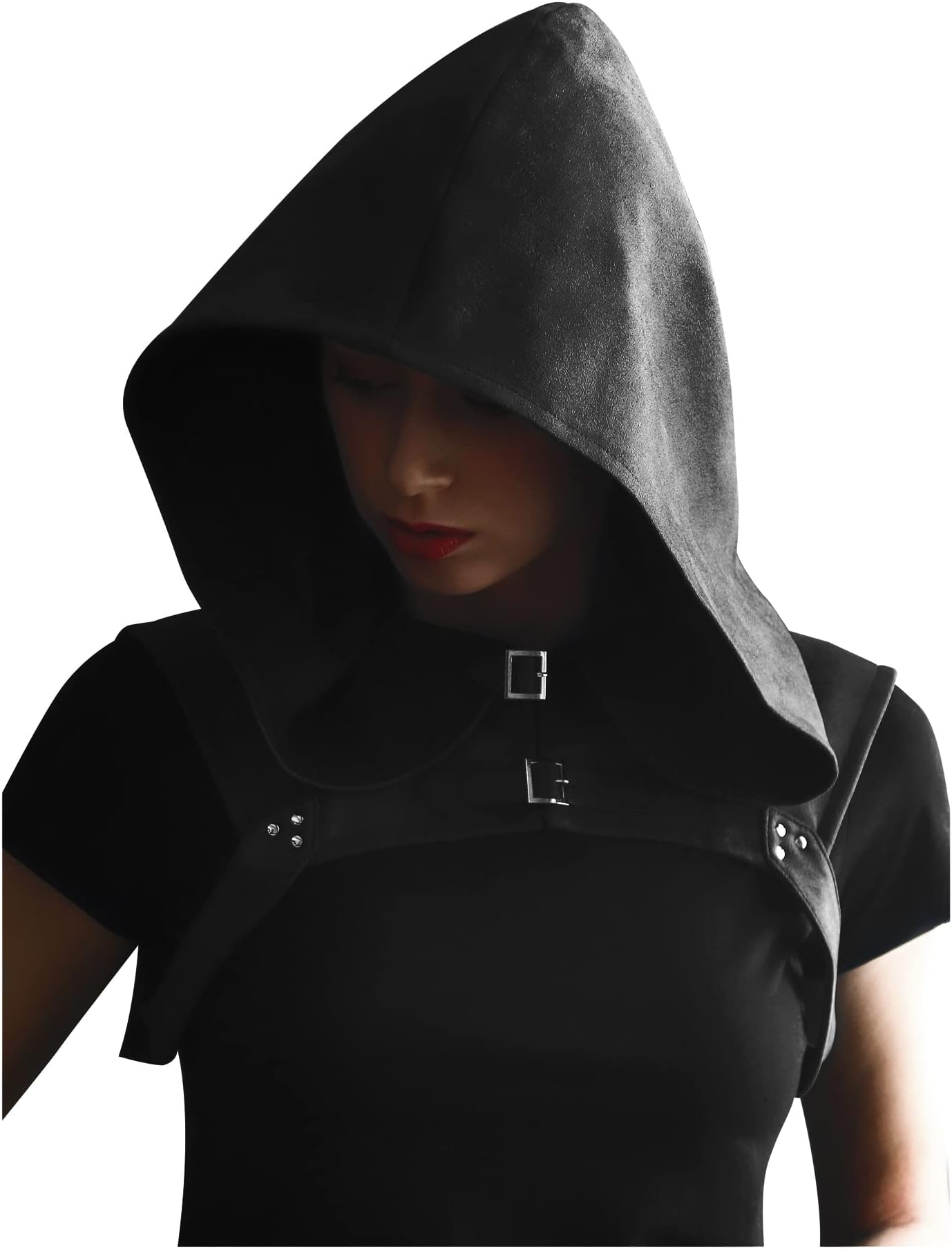 Steampunk Cowl Hood Medieval Gothic Cape Cosplay Men Women Ren Faire Costume
