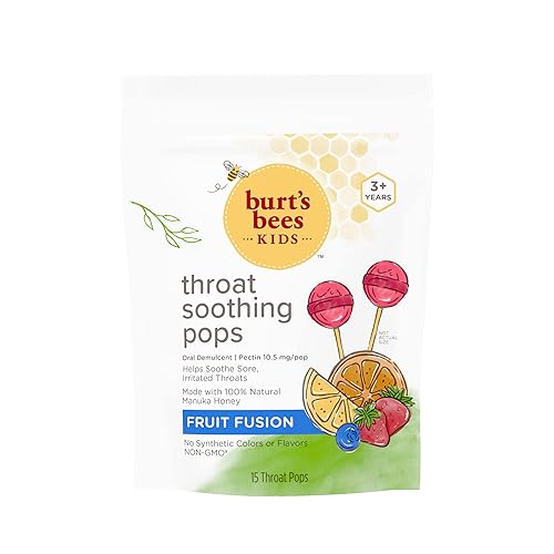 Burts Bees Pops calmantes de garganta para niños fusión de frutas 15 unidades