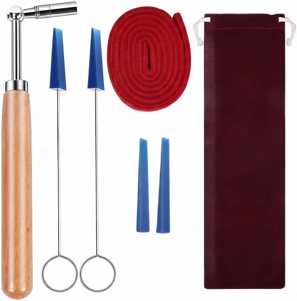 Professional Piano Tuning Kit, 9 PCS Piano Tuner Wrench Hammer piano tuning Mute kit tools