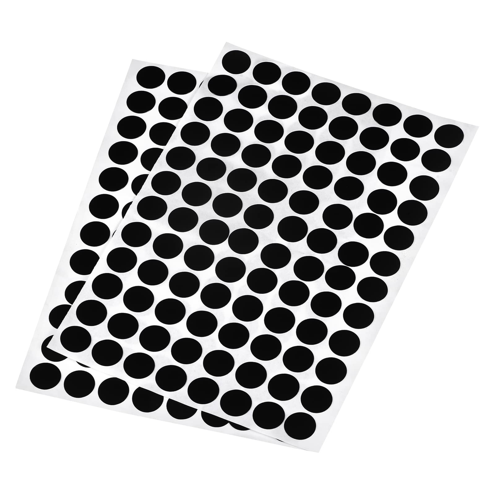 sourcing map Screw Hole Cover Stickers, 15mm Dia PVC Self Adhesive Covers Caps for Wood Furniture Cabinet Shelf Wardrobe, Black 6 Sheet/576pcs
