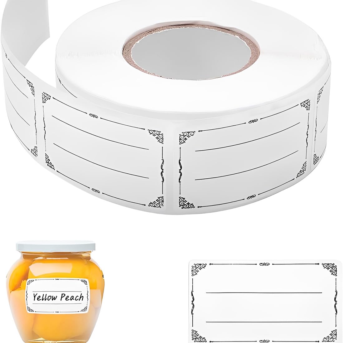 Étiquettes Autocollantes Lot 600 Blanches, Taille 5X3 Cm, Pour Bocaux Confiture Et Bouteilles