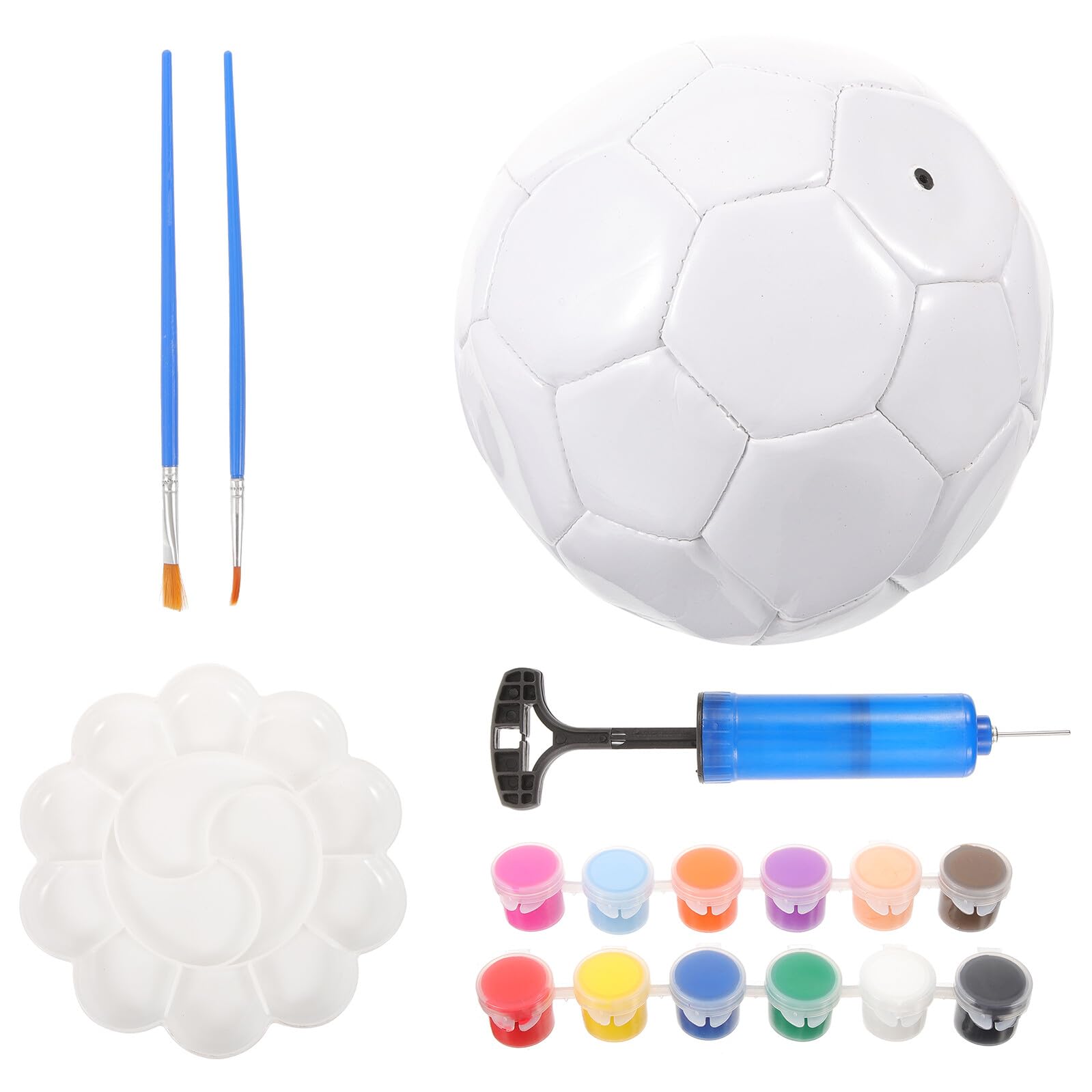 Balón de fútbol blanco de plástico PU que soluciona el aburrimiento en fiestas infantiles