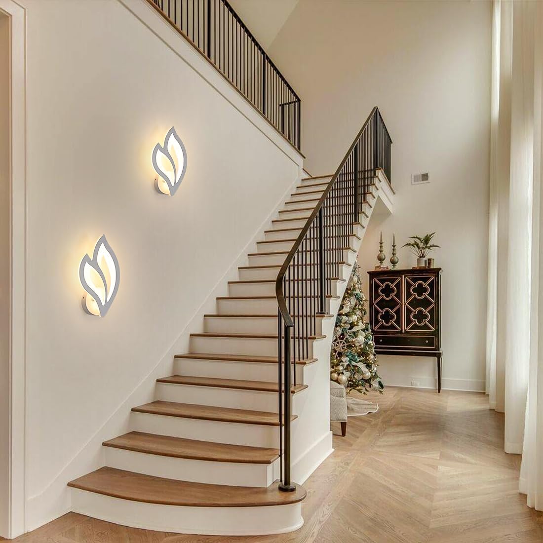 Applique da Parete Interno, 13W 1500LM 3000K Luce Bianco Calda Lampada da Parete a LED a Forma di Fiore in Acrilico, Lampada a Muro Moderna per Corridoio, Camera da Letto, Soggiorno