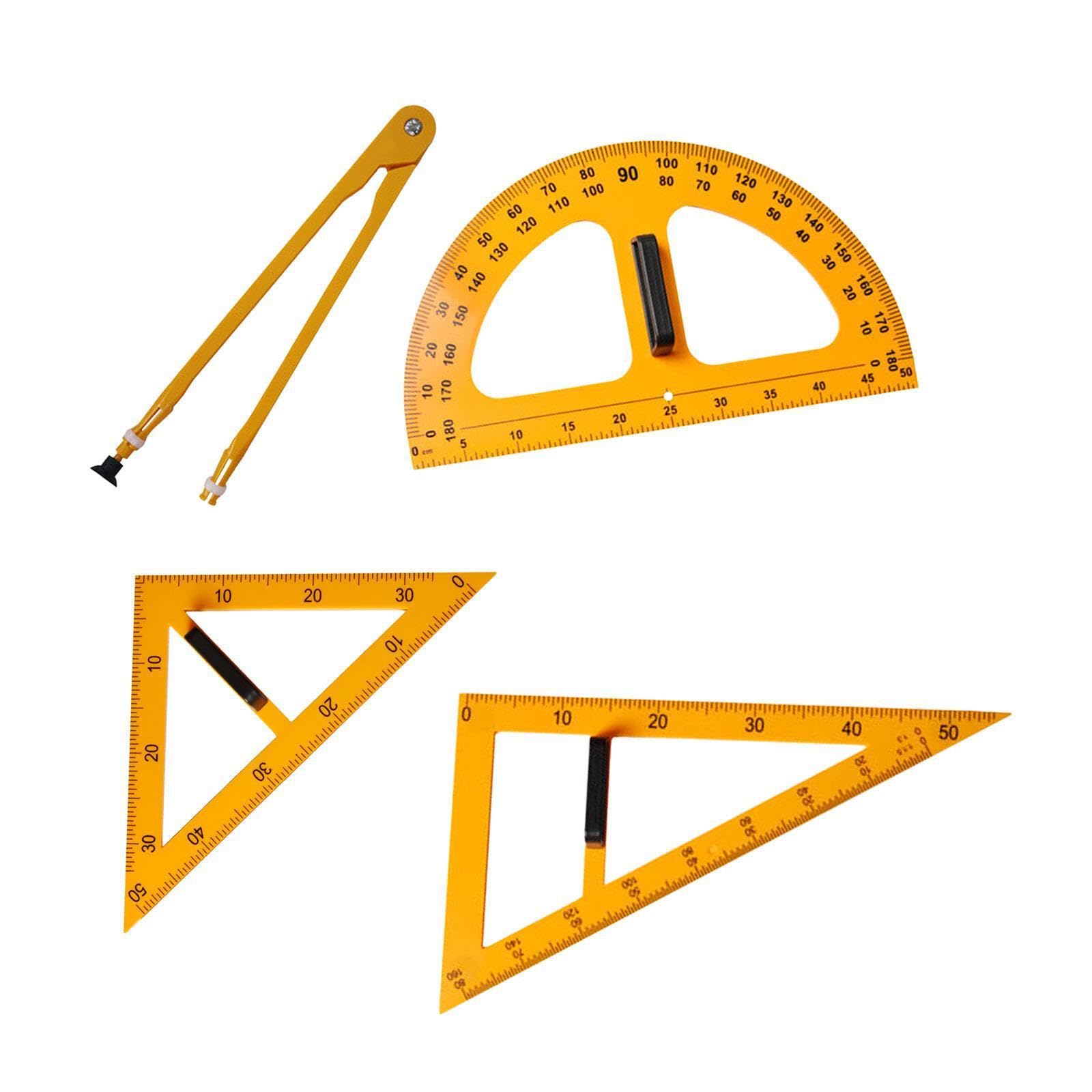 Regla multifunción para matemáticas y geometría, material didáctico de gran tamaño para dibujar lecciones de matemáticas, útiles para profesores, herramienta de
