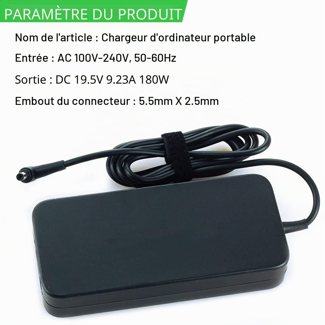 XITAIAN 19.5V 9.23A 180W ADP-180MB F ADP-180HB D FA180PM111 ADP-150VB B Chargeur Adaptateur Remplacement pour ASUS Laptops ROG G750-JS ROG G750JM (5.5x2.5mm)